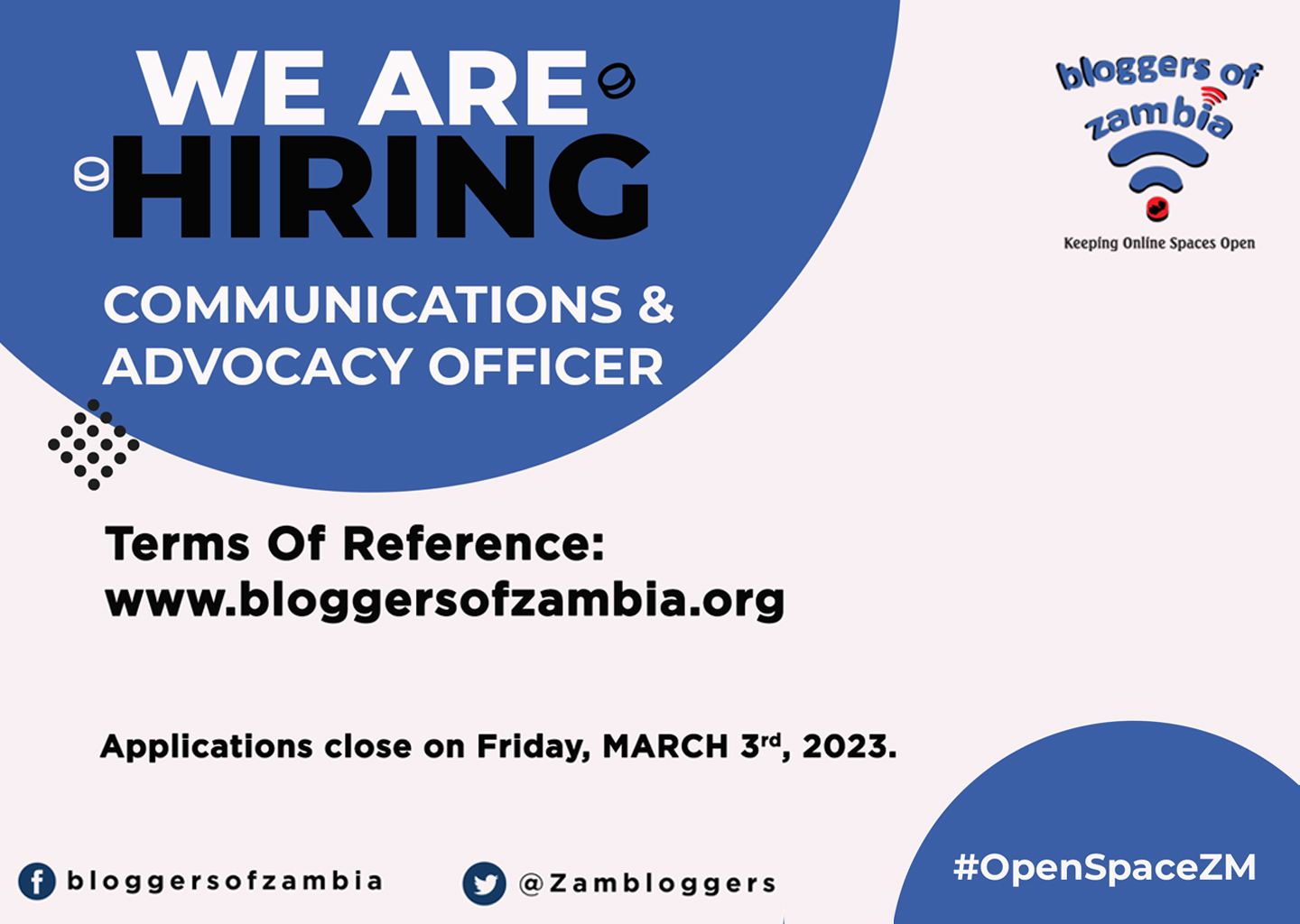 You are currently viewing WE ARE HIRING: COMMUNICATIONS & ADVOCACY OFFICER