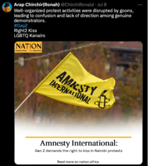 Read more about the article FAKE: This digital card purportedly quoting Amnesty International isn’t from Nation Africa